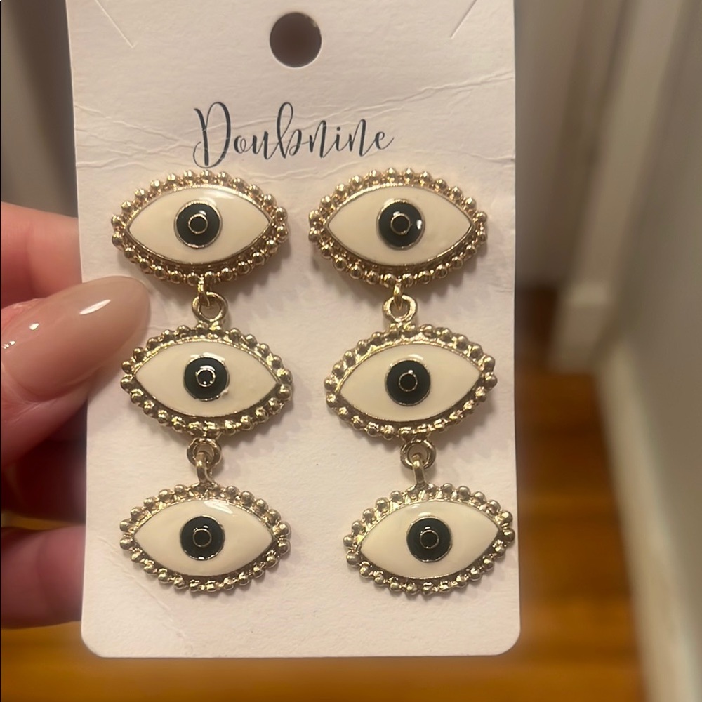 Evil eye earrings